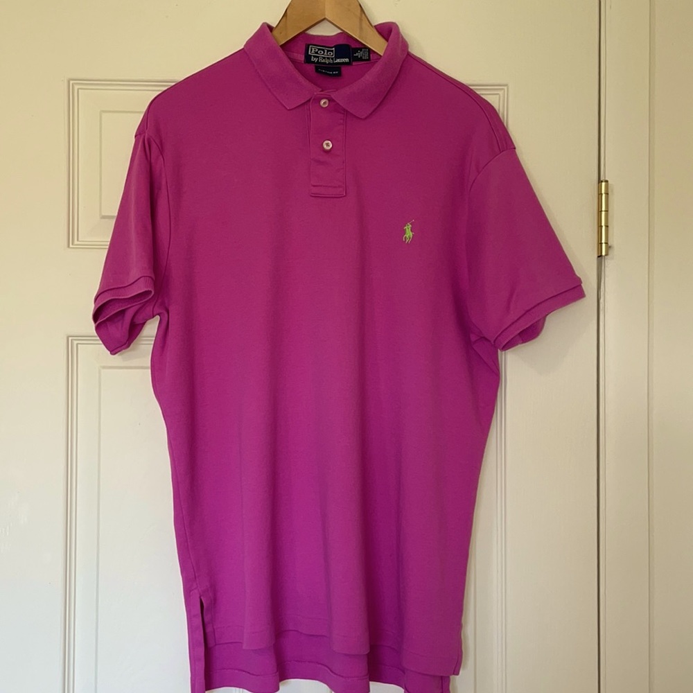 Polo by Ralph Lauren custom fit L pink polo